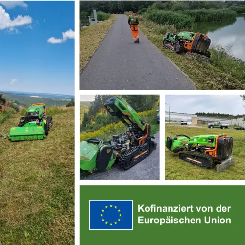 Umweltfreundliche Mähraupe Naturschutzgebiet